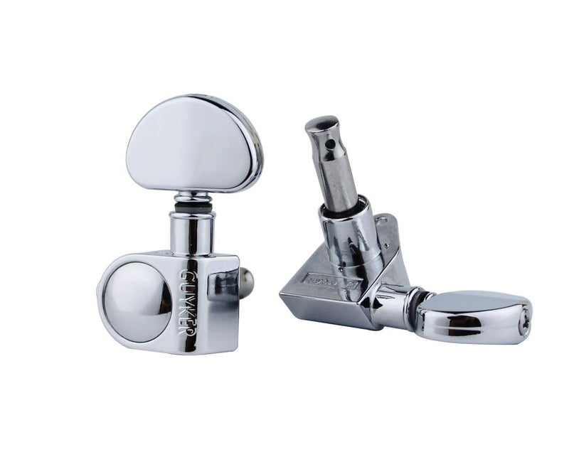 Guyker Guitar Machine Heads (3L + 3R Handed) â€“ 1:21 Sealed Tuners Tuning Key Pegs with Big handle Replacement for Electric, Folk or Acoustic Guitars â€“ Chrome, GK102C - Image 4